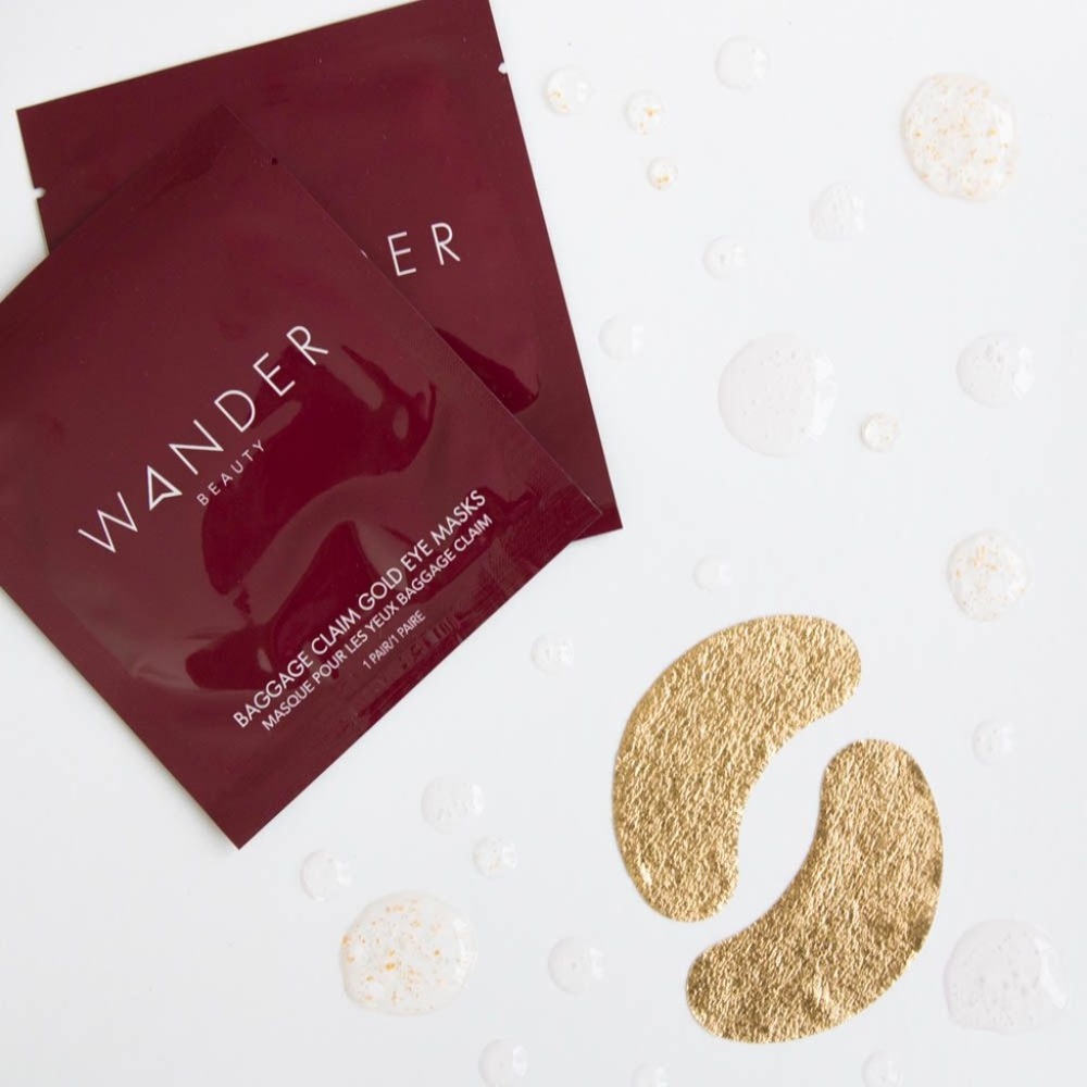 NIB Wander Baggage Clain Gold Eye Masks